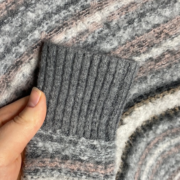 American Eagle plush knit striped mockneck sweater size XS - Picture 7 of 11